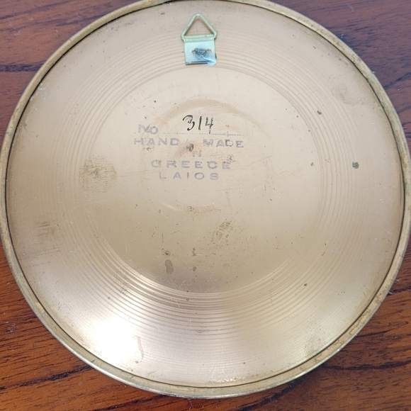 Vtg Mythology Greece Collectible Copper Plate Numbered 314 Hand Made laios - Picture 3 of 10